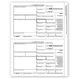 Laser 1099-INT Tax Forms - Recipient Copy B