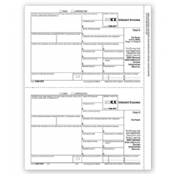 Laser Bulk 1099-INT Tax Forms, State Copy C