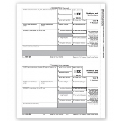 Laser 1099-DIV Tax Forms - Recipient Copy B