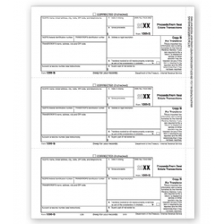 Laser Bulk 1099-S Tax Forms, Payer or Borrower Copy B