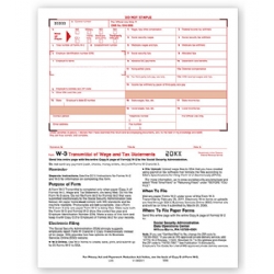 Laser W-3 Tax Forms - Transmittal of Income