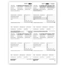 4-Up Laser W-2 Tax Forms - Employee W