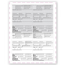 4-Up Laser W-2 Tax Forms - Pressure Seal