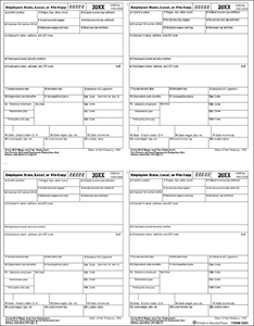 4-Up Bulk Laser W-2 Tax Forms - P Style