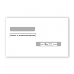 4-up W-2 & 1099-R Tax Envelopes -  Double Window 