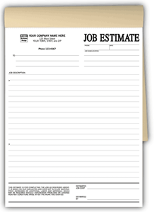 Duplicate Job Estimate Books
