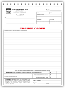 Contractor Change Order Forms