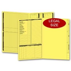 Yellow real estate folders, legal size