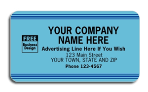 Blue Advertising Labels