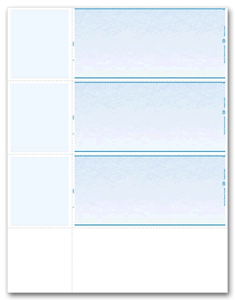 Blank Laser Check - Wallet-Size - 3-Up