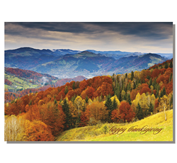 Customized Thanksgiving Cards with Mountain View