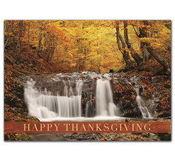 Personalized Thanksgiving card with Nature design
