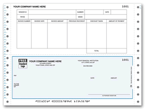 Continuous Accounts Payable Checks - Top Stub, 2-Part