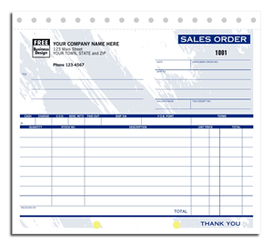 Compact Color Sales Order Forms