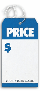 Large Blue & White Price Tags