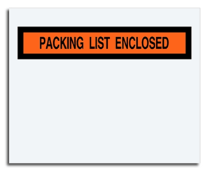 Clear Plastic Envelopes - Packing List Enclosed