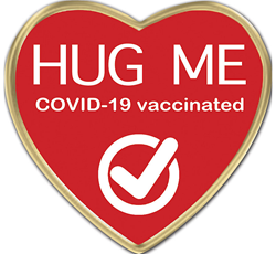 Heart Shaped Covid Vaccinated Pins