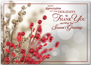Tidings of Appreciation Thankful Holiday Card