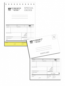 Special Order Forms with Postcards