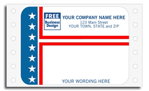 Patriotic Continuous Mailing Labels