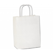 Recycled White Kraft Paper Shoppers