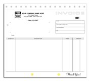 Compact Carbonless Invoices, Unlined