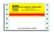 Continuous Mailing Labels, Bright Yellow