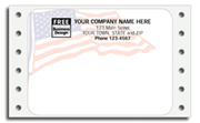 Continuous Mailing Labels, American Flag