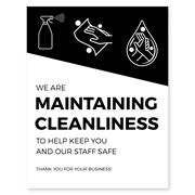 Maintaining cleanliness poster