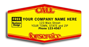 Weatherproof Labels, Red & Yellow