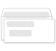 Two window envelope, plain, on white paper