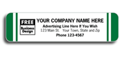 Advertising Labels, Green & White