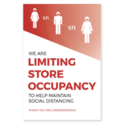Limiting store occupancy window cling