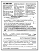 W-4 Tax Forms - Large Employee's Withholding Allowance Certificates