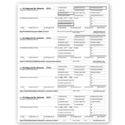 Laser W-2 Tax Forms - Horizontal Format, 4-Up