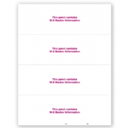 Blank Laser W2 Tax Forms - Horizontal Format, 4-Up