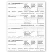 4-Up  Laser W-2 Tax Forms - Copy 1, Horizontal