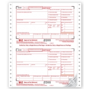 Continuous W-2 Tax Forms - One Wide Set