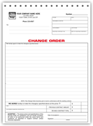 Contractor Change Order Forms