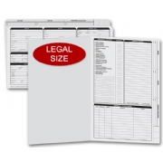 Legal size gray real estate listing folders