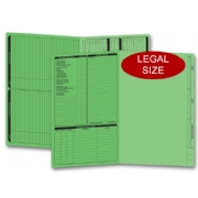 Green real estate folders, legal size