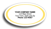 High Gloss Advertising Labels with Gold Foil