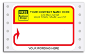 Continuous Mailing Labels, Red & Bright Yellow