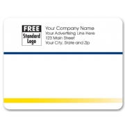 Navy blue and yellow stripes mailing labels