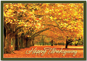 Canopy of Gold Thanksgiving Card for a Business