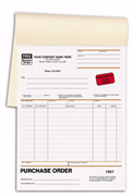 Purchase Order Books with Confirmation Labels