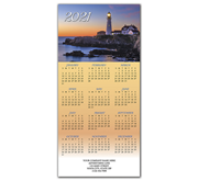 2021 holiday calendar cards with lighthouse theme